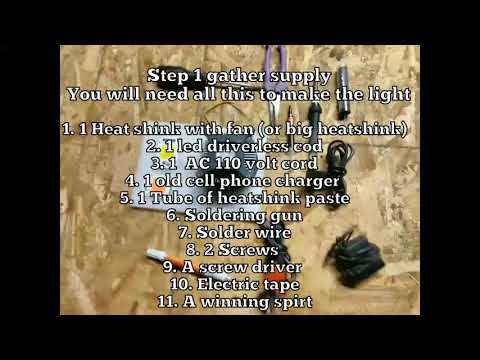 EBay's 50w driverless COB step by step setup