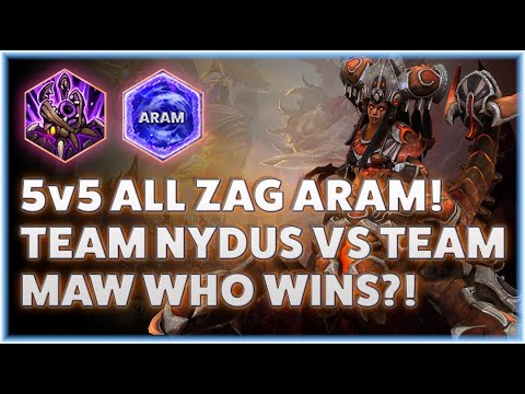 Zagara Nydus - 5v5 ALL ZAGARA ARAM! TEAM NYDUS VS TEAM MAW WHO WINS?! - ARAM SILVER CITY