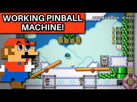 An Amazing Pinball Recreation in Super Mario Maker 2
