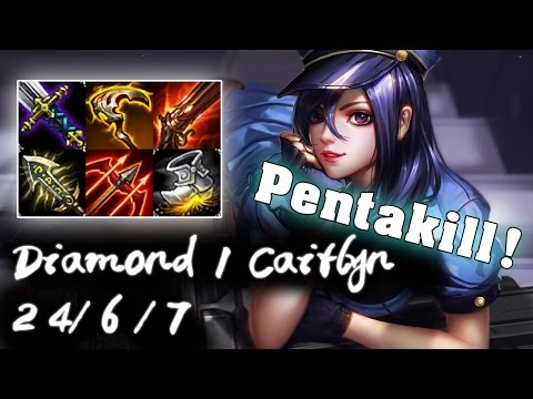 Korea Diamond 1 Pentakill Caitlyn vs Jhin | Korea High Elo Replays