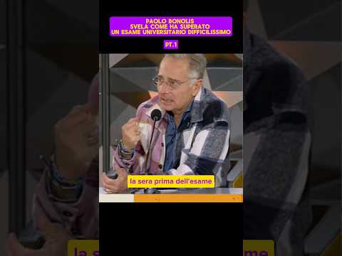 L'ESAME FORTUNATO di PAOLO BONOLIS pt 1  📖📚🤣  #esami #bonolis #università #motivazione
