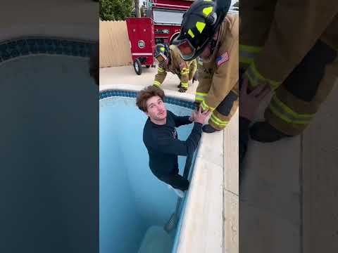 Caylus gets saved from the pool that gets deeper each time but then he falls back #shorts