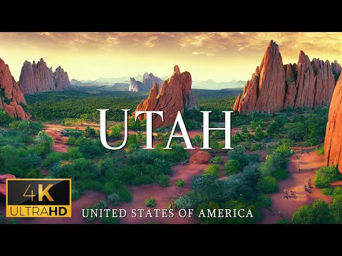FLYING OVER UTAH (4K Video UHD) - Peaceful Music With Stunning Beautiful Nature Film For Relaxation