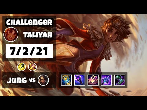 Taliyah vs Nidalee KOREAN Challenger JUNGLE (7/2/21) - v11.6