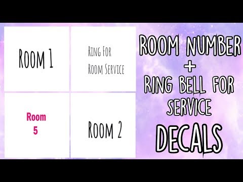 Roblox Bloxburg Room Number Ring Bell For Service Decal - roblox taco decal id
