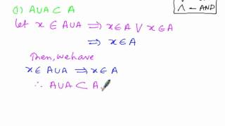 Algebra Proofs Laws of Set operations Idempotent Laws