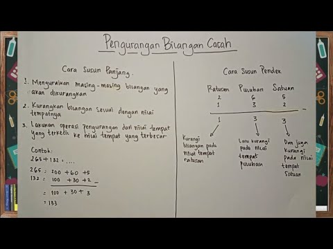 Belajar Matematika SD tentang Pengurangan Bilangan Cacah