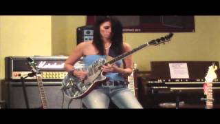 Video thumbnail for Michelle Marie  playing the  Gretsch G6129TL Sparkle Jet by michelle marie
