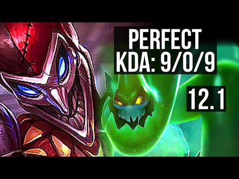 SHACO vs ZAC (JNG) | 9/0/9, Legendary, 600+ games | KR Diamond | 12.1