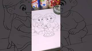 Raksha Bandhan Drawing ✍️Brother sister Rakhi Drawing #art #drawing #sketch #rakhi #rakhsabandhan