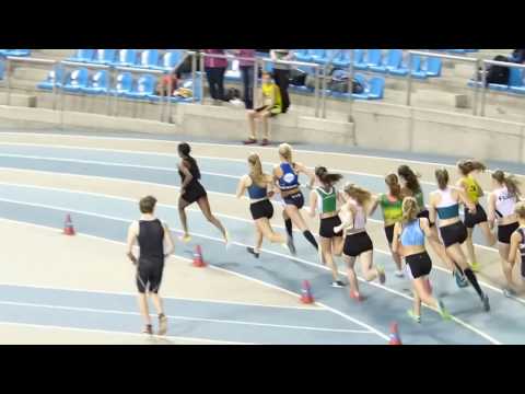 Shurianty Mathilda 800m Scholieren Dames, Topsporthal Gent 26 december 2016