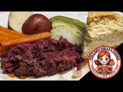 Corned Beef & Cabbage - Crusty Irish Soda Bread - Old Fashioned Cooking from Scratch