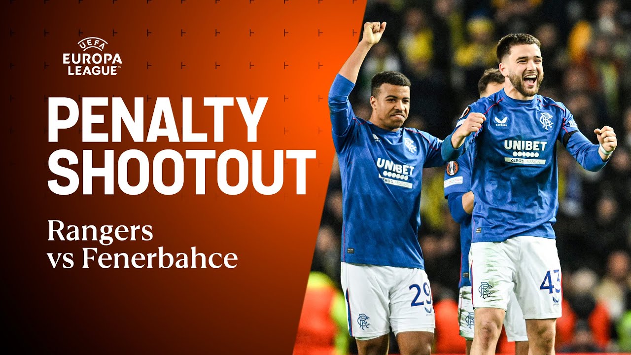 FULL PENALTY SHOOTOUT: Rangers defeat Fenerbahce in thrilling Europa League shootout! 🔥 #UEL