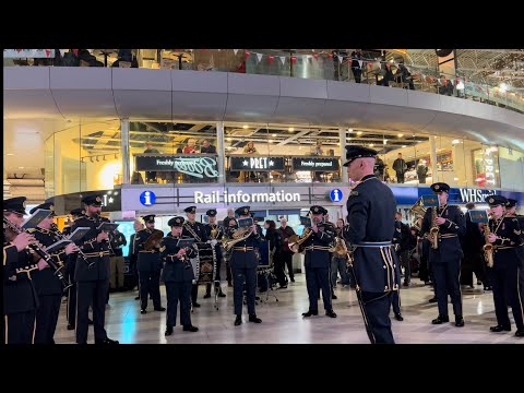 The Central Band of the Royal Air Force London Poppy Day 2025 - Waterloo Station