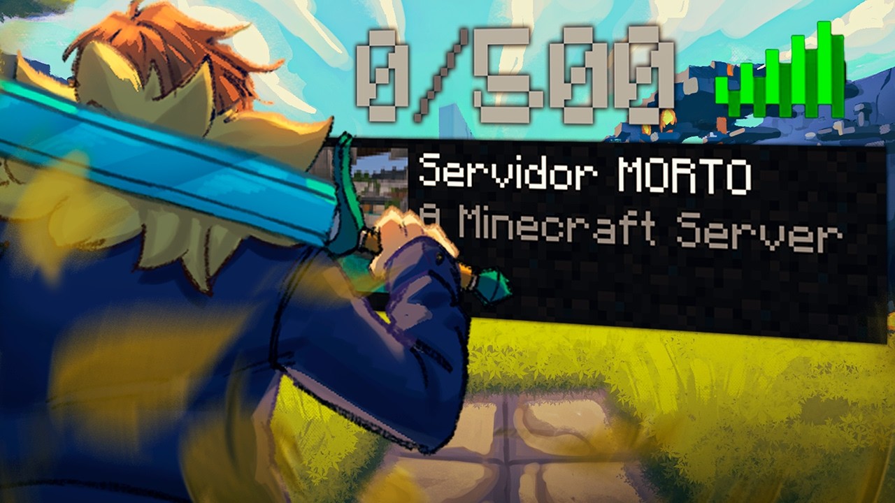 Eu encontrei um servidor abandonado há 10 anos no minecraft.