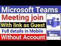 How to join microsoft teams meeting without account | how to join microsoft teams meeting as guest