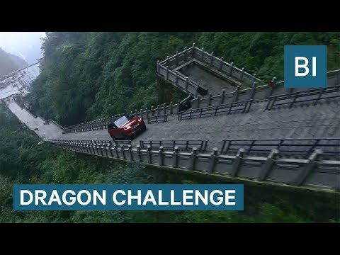 Watch This Hybrid Range Rover SUV Climb 999 Steps Up A 45-Degree Angle Mountain In China