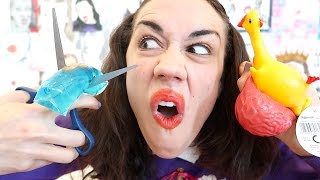 CUTTING OPEN SQUISHY KID TOYS!