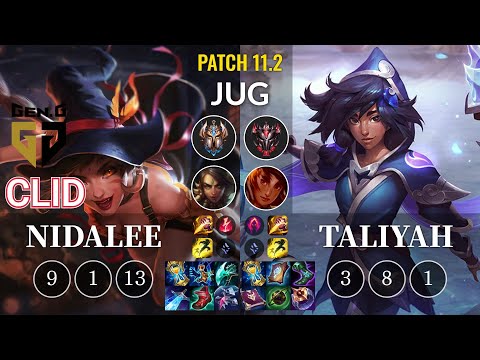 GEN Clid Nidalee vs Taliyah Jungle - KR Patch 11.2