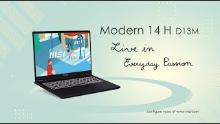 MSI Modern 14 H D13M - Live in Everyday Passion
