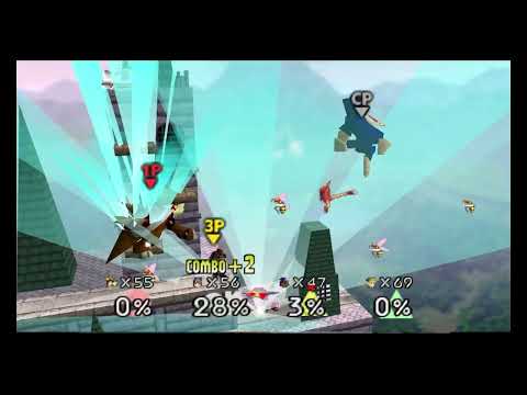 SMASH REMIX v1.1.1 Crazy Attack as Giga Bowser as Everyone fighting Handicap 9 Link in Free for all!