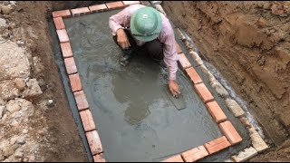 How To Properly And Easily Build A Septic Tank - A Toilet Waste Treatment Tank Construction Project