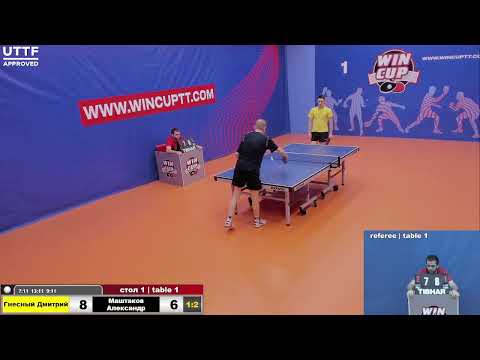 Гнесный Дмитрий 1-3  Маштаков Александр  Турнир Восток 4 WINCUP 11.07.21 Прямая трансляция Зал1