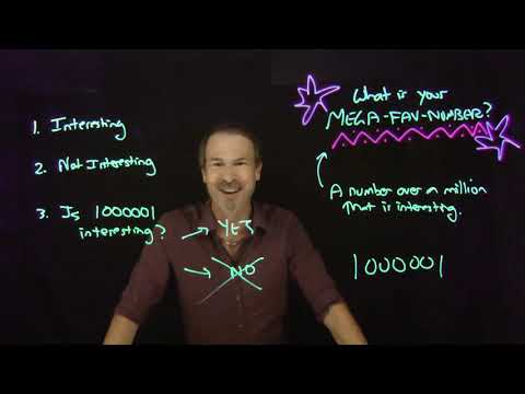 MegaFavNumbers : James Tanton chooses 1000001 and he is not sure why