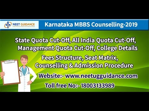 Karnataka MBBS NEET Counselling NEET 2019 - Everything You Need to Know About It Video