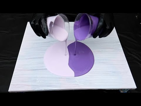 Acrylic Pour Painting| Negative Space Painting with a Swipe | Puddle Pour| Fluid Art | Abstract Art