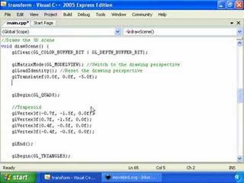 OpenGL Tutorial #2: Transformations and Timers, Part 1 of 2