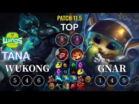 JAG TaNa Wukong vs Gnar Top - KR Patch 11.5