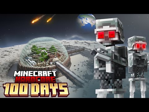 Surviving 100 Days on The Moon in Hardcore Minecraft