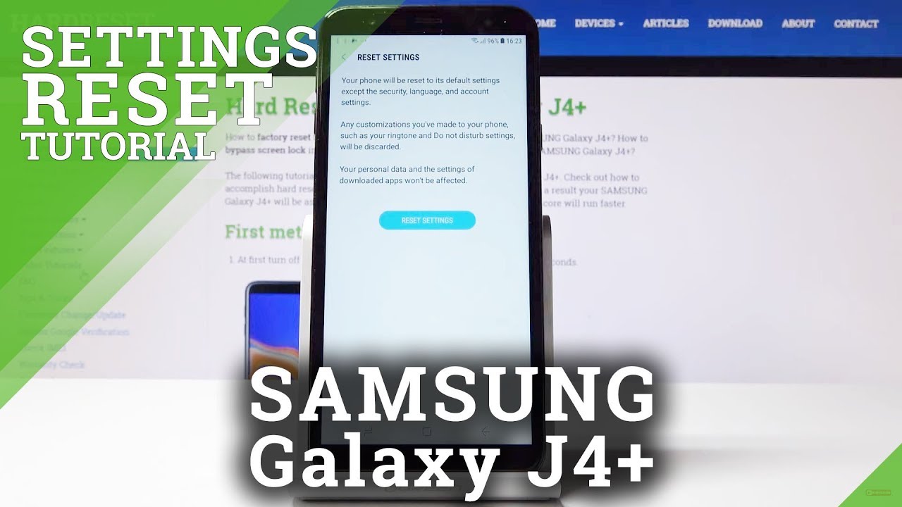 Reset Settings in SAMSUNG Galaxy J4+ - Restore Default Configuration