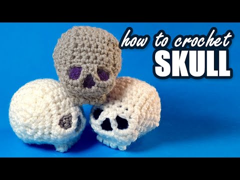 Fast, easy crochet skull amigurumi (crochet pattern)