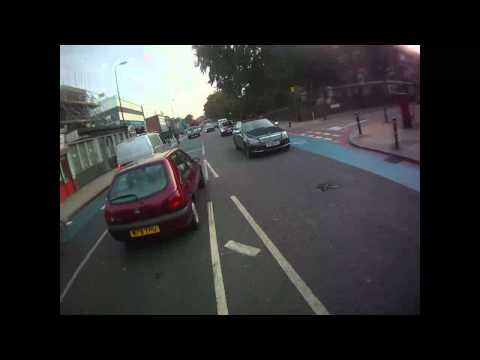 Silly Cyclists - Undertaking left turning van