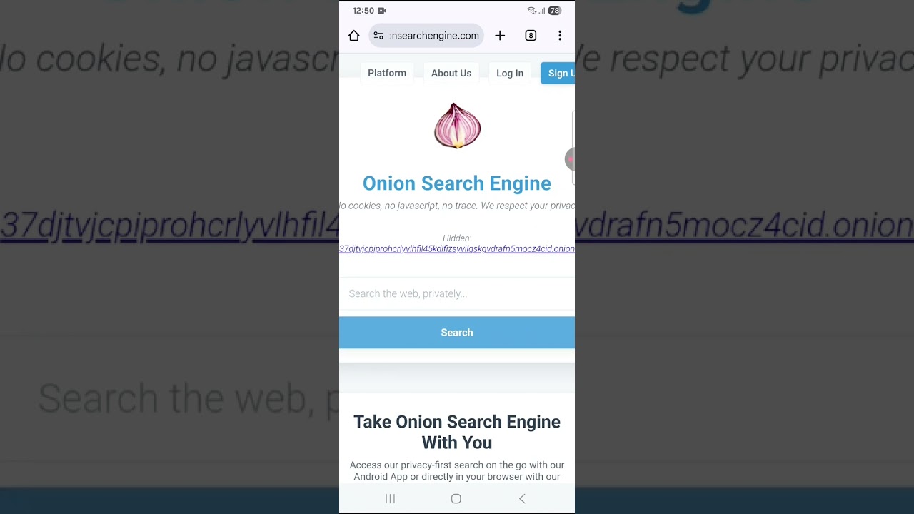Onion search engine