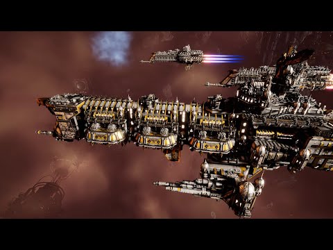 Imperial Navy vs Necrons - Classic Battle - Battlefleet Gothic Armada 2