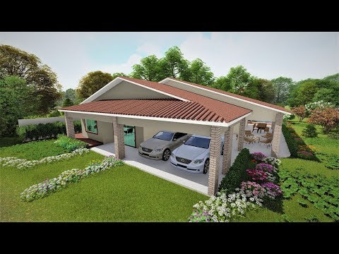 CASA DE CAMPO COM PISCINA - Compre o Projeto na Descrição - P320