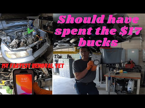 My FASTEST ENGINE REMOVAL YET! Subaru Forester 2.5 ej, rear main seal replacement! LESSON LEARNED