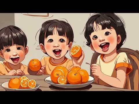 Orange, Orange, Juicy and Bright! 🍊 Fun Kids Song & Animated Video | Learn About Fruits!