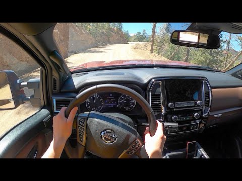 2022 Nissan Titan XD - POV Fire Road Drive (Binaural Audio)