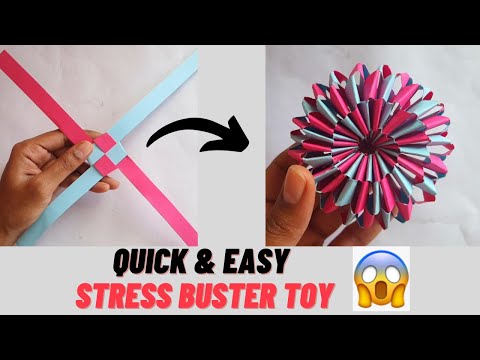Origami stress buster | DIY stress buster toy | Infinite loop paper folding