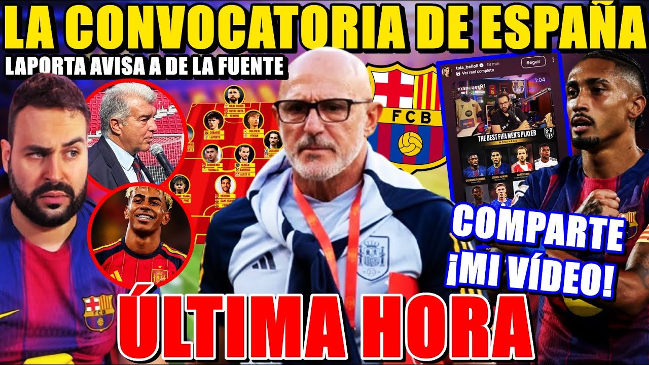 🚨CONVOCATORIA de ESPAÑA ¡Con LAMINE y OLMO! LAPORTA LANZA un AVISO - ¡RAPHINHA COMPARTE MI VIDEO!