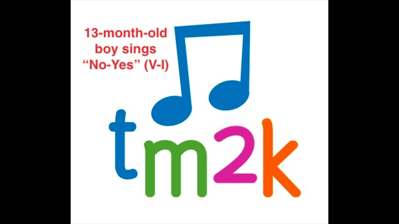 No=dominant Yes=tonic - A 23-month-old sings "No-Yes" (V-I)