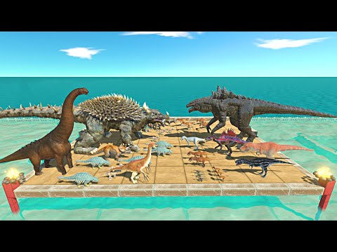 Epic Dinosaur Revolt | Herbivore Dinosaurs + Anguirus vs Carnivore Dinosaurs + Zilla - ARBS