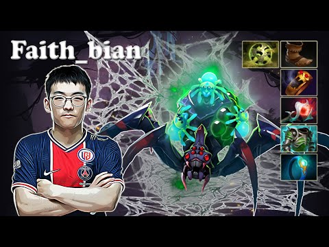 Faith bian -  Broodmother Offlane with XinQ Winter Wyvern vs Ame Lina | Dota 2 7.29d Gameplay