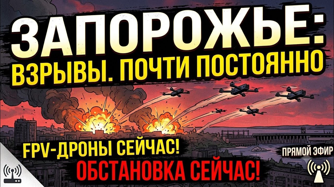 Запорожье ВЗРЫВЫ!!! ЛЕТАЮТ FPV !!!ОБСТАНОВКА СЕЙЧАС 31.08.2026