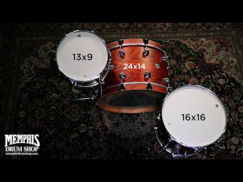 DW Collector's Series Pure Oak Drum Set 24/13/16 - Tobacco Stain Hard Satin