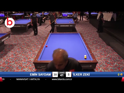 EMİN SAYDAM & İLKER ZEKİ Bilardo Maçı - 2019 TÜRKİYE KUPASI 1. ETAP ERKEKLER-ÖN ÖN ELEME